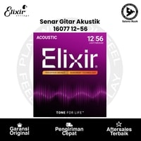 Senar Gitar Akustik Elixir 16077 Nanoweb Phosphor Bronze Light/Medium 12-56