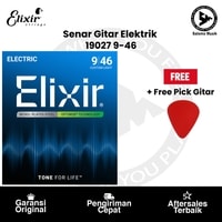 Senar Gitar Elektrik Elixir 19027 Custom Light 09-46 + Free Pick Gitar