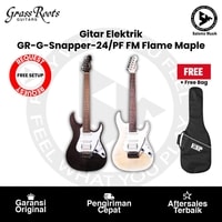 Gitar Elektrik Grass Roots GR-G-Snapper-24/PF Flame Maple by ESP Varian Warna + Free Bag