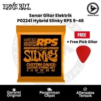 Senar Gitar Elektrik Ernie Ball Hybrid Slinky RPS Nickel Wound 9-46 + Free Pick Gitar