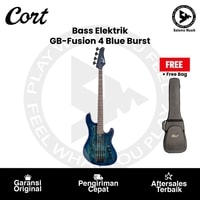 Bass Elektrik Cort GB-Fusion 4 BB Blue Burst Original + Free Bag