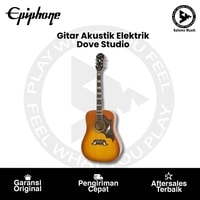 Gitar Akustik Elektrik Epiphone Dove Studio Solid Top Fishman Sonitone Vintage Brown Sunburst Original