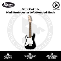 Gitar Elektrik Squier Mini Stratocaster Left-Handed Electric Guitar Laurel FB Black