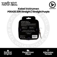 Kabel Instrumen Ernie Ball P06420 20ft Flex Straight to Straight Instrument Cable Purple