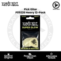 Pick Gitar Ernie Ball P09226 Super Glow Cellulose Guitar Picks Heavy 12-Pack