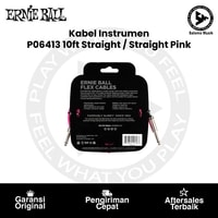 Kabel Instrumen Ernie Ball P06413 10ft Flex Straight to Straight Instrument Cable Pink