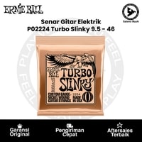 Senar Gitar Elektrik Ernie Ball P02224 Turbo Slinky Nickel Wound 9.5-46 Original