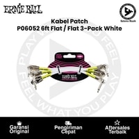 Kabel Patch Ernie Ball P06052 6ft Flat Angle to Flat Angle Patch Cable 3-Pack White