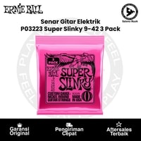 Senar Gitar Elektrik Ernie Ball P03223 Super Slinky Nickel Wound Electric Guitar Strings 9-42 3 Pack