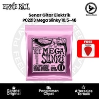 Senar Gitar Elektrik Ernie Ball P02213 Mega Slinky Nickel Wound 10.5-48 Original + Free Pick Gitar