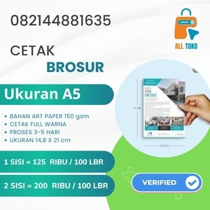Jasa Pembuatan Bikin Cetak Brosur A5 Murah Cepat Berkualitas Terdekat di Kota Kabupaten di Indonesia