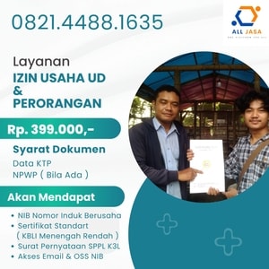 jasa bikin UD, jasa daftar usaha perorangan, legalitas usaha kecil, izin usaha UD, daftar NIB online, urus OSS perorangan, PT All Jaringan Solusi, All Jasa legalitas, biaya daftar UD, syarat bikin usaha perorangan, manfaat NIB, SPPL K3L usaha, Sertifikat Standar KBLI, pendirian UD mudah, jasa perizinan usaha, UMKM legal, bikin UD murah, daftar usaha perorangan cepat, urus NIB cepat, biaya NIB, proses bikin UD, daftar usaha online, legalitas UMKM, izin usaha online, NIB perorangan, OSS perorangan, NIB 399rb, jasa bikin UD Surabaya, jasa daftar usaha perorangan Malang, jasa legalitas usaha Bandung, jasa izin usaha Semarang, jasa pendirian usaha Yogyakarta, jasa usaha perorangan Kediri, Surabaya jasa bikin UD, Malang jasa daftar usaha perorangan, Bandung jasa legalitas usaha, Semarang jasa izin usaha, Yogyakarta jasa pendirian usaha, Kediri jasa usaha perorangan, legalitas usaha Surabaya, legalitas usaha Malang, legalitas usaha Bandung, legalitas usaha Semarang, legalitas usaha Yogyakarta, legalitas usaha Kediri, izin usaha Surabaya, izin usaha Malang, izin usaha Bandung, izin usaha Semarang, izin usaha Yogyakarta, izin usaha Kediri, daftar UD Surabaya, daftar UD Malang, daftar UD Bandung, daftar UD Semarang, daftar UD Yogyakarta, daftar UD Kediri, usaha perorangan Surabaya, usaha perorangan Malang, usaha perorangan Bandung, usaha perorangan Semarang, usaha perorangan Yogyakarta, usaha perorangan Kediri, NIB Surabaya, NIB Malang, NIB Bandung, NIB Semarang, NIB Yogyakarta, NIB Kediri, urus NIB Surabaya, urus NIB Malang, urus NIB Bandung, urus NIB Semarang, urus NIB Yogyakarta, urus NIB Kediri, jasa bikin UD Gresik, jasa daftar usaha perorangan Sidoarjo, legalitas usaha Mojokerto, izin usaha Pasuruan, daftar UD Probolinggo, usaha perorangan Jember, NIB Banyuwangi, urus NIB Lumajang, jasa bikin UD Situbondo, jasa daftar usaha perorangan Bondowoso, legalitas usaha Nganjuk, izin usaha Lamongan, daftar UD Tuban, usaha perorangan Bojonegoro, NIB Madiun, urus NIB Ngawi, jasa bikin UD Ponorogo, jasa daftar usaha perorangan Pacitan, legalitas usaha Trenggalek, izin usaha Blitar, daftar UD Tulungagung, usaha perorangan Magetan, NIB Sumenep, urus NIB Pamekasan, jasa bikin UD Sampang, jasa daftar usaha perorangan Bangkalan, legalitas usaha Batu, izin usaha Surabaya Kota, daftar UD Surabaya Kabupaten, usaha perorangan Malang Kota, NIB Malang Kabupaten, urus NIB Kediri Kota, jasa bikin UD Kediri Kabupaten, jasa legalitas usaha Gresik Kabupaten, izin usaha Sidoarjo Kabupaten, daftar UD Mojokerto Kabupaten, usaha perorangan Pasuruan Kabupaten, NIB Probolinggo Kabupaten, urus NIB Jember Kabupaten, jasa bikin UD Banyuwangi Kabupaten, jasa daftar usaha perorangan Lumajang Kabupaten, legalitas usaha Situbondo Kabupaten, izin usaha Bondowoso Kabupaten, daftar UD Nganjuk Kabupaten, usaha perorangan Lamongan Kabupaten, NIB Tuban Kabupaten, urus NIB Bojonegoro Kabupaten, jasa bikin UD Madiun Kabupaten, jasa daftar usaha perorangan Ngawi Kabupaten, legalitas usaha Ponorogo Kabupaten, izin usaha Pacitan Kabupaten, daftar UD Trenggalek Kabupaten, usaha perorangan Blitar Kabupaten, NIB Tulungagung Kabupaten, urus NIB Magetan Kabupaten, jasa bikin UD Sumenep Kabupaten, jasa daftar usaha perorangan Pamekasan Kabupaten, legalitas usaha Sampang Kabupaten, izin usaha Bangkalan Kabupaten, daftar UD Batu Kota, jasa bikin UD Semarang Kota, jasa daftar usaha perorangan Solo, legalitas usaha Magelang Kota, izin usaha Salatiga, daftar UD Purwokerto, usaha perorangan Cilacap, NIB Tegal Kota, urus NIB Pekalongan Kota, jasa bikin UD Kendal, jasa daftar usaha perorangan Batang, legalitas usaha Pemalang, izin usaha Brebes, daftar UD Kudus, usaha perorangan Jepara, NIB Demak, urus NIB Grobogan, jasa bikin UD Blora, jasa daftar usaha perorangan Rembang, legalitas usaha Pati, izin usaha Boyolali, daftar UD Klaten, usaha perorangan Sukoharjo, NIB Karanganyar, urus NIB Sragen, jasa bikin UD Wonogiri, jasa daftar usaha perorangan Purbalingga, legalitas usaha Banjarnegara, izin usaha Kebumen, daftar UD Purworejo, usaha perorangan Temanggung, NIB Wonosobo, urus NIB Semarang Kabupaten, jasa bikin UD Solo Raya, jasa daftar usaha perorangan Karesidenan Surakarta, legalitas usaha Karesidenan Kedu, izin usaha Karesidenan Pekalongan, daftar UD Karesidenan Banyumas, usaha perorangan Karesidenan Semarang, NIB Karesidenan Pati, urus NIB Karesidenan Kedu, jasa bikin UD Jakarta, jasa daftar usaha perorangan Tangerang, legalitas usaha Bekasi, izin usaha Depok, daftar UD Bogor, usaha perorangan Serang, NIB Cilegon, urus NIB Tangerang Selatan, jasa bikin UD Bogor Kabupaten, jasa daftar usaha perorangan Bekasi Kabupaten, legalitas usaha Tangerang Kabupaten, izin usaha Depok Kabupaten, daftar UD Serang Kabupaten, usaha perorangan Cilegon Kota, NIB Pandeglang Kabupaten, urus NIB Lebak Kabupaten, jasa bikin UD Bandung Kota, jasa daftar usaha perorangan Cimahi, legalitas usaha Tasikmalaya Kota, izin usaha Cirebon Kota, daftar UD Sukabumi Kota, usaha perorangan Karawang, NIB Purwakarta, urus NIB Subang, jasa bikin UD Indramayu, jasa daftar usaha perorangan Ciamis, legalitas usaha Garut, izin usaha Sumedang, daftar UD Majalengka, usaha perorangan Kuningan, NIB Banjar, urus NIB Cianjur, jasa bikin UD Bandung Barat, jasa daftar usaha perorangan Bogor Kota, legalitas usaha Bekasi Kota, izin usaha Depok Kota, daftar UD Tangerang Kota, usaha perorangan Serang Kota, NIB Cilegon Kota, urus NIB Yogyakarta Kota, jasa bikin UD Sleman Kabupaten, jasa daftar usaha perorangan Bantul Kabupaten, legalitas usaha Kulon Progo Kabupaten, izin usaha Gunung Kidul Kabupaten, daftar UD DIY, usaha perorangan Banten, NIB Jawa Barat, urus NIB Jawa Tengah, jasa bikin UD Jawa Timur, jasa daftar usaha perorangan DKI Jakarta, legalitas usaha seluruh Jawa, izin usaha seluruh Jawa, daftar UD seluruh Jawa, usaha perorangan seluruh Jawa, NIB seluruh Jawa, urus NIB seluruh Jawa, jasa legalitas UD, jasa legalitas usaha perorangan, legalitas bisnis online, izin usaha online murah, daftar NIB murah, urus OSS cepat, bikin UD legal online, daftar usaha perorangan legal, jasa perizinan UMKM, konsultan legalitas usaha, biro jasa NIB, biro jasa izin usaha, pendaftaran UD, pendaftaran usaha perorangan online, biaya bikin UD perorangan, syarat NIB terbaru, manfaat legalitas UMKM, prosedur daftar OSS, KBLI usaha kecil, sertifikat standar usaha perorangan, SPPL K3L perorangan, layanan perizinan bisnis, PT All Jaringan Solusi Jawa, All Jasa legalitas Jawa, bikin UD 399000, daftar usaha perorangan 399000, NIB 399rb, jasa izin usaha 399rb, legalitas usaha 399rb, bikin UD tanpa ribet, daftar usaha tanpa ribet, urus NIB tanpa ribet, legalitas bisnis mudah, izin usaha cepat jadi, NIB instan, OSS mudah diurus, PT All Jaringan Solusi kontak, All Jasa nomor telepon, jasa legalitas 082144881635, bikin UD telepon 082144881635, daftar usaha perorangan telepon 082144881635, NIB telepon 082144881635, urus izin usaha telepon 082144881635, legalitas usaha telepon 082144881635, biaya NIB 2024, syarat UD terbaru, prosedur OSS terbaru, manfaat NIB bagi UMKM, sertifikat standar KBLI rendah, SPPL K3L mudah, akses OSS NIB, email NIB, pendaftaran UD legal, pendaftaran usaha perorangan legal, jasa bikin UD terpercaya, jasa daftar usaha perorangan profesional, legalitas usaha di Jawa, izin usaha di Jawa, daftar UD di Jawa, usaha perorangan di Jawa, NIB di Jawa, urus NIB di Jawa, jasa bikin UD kota kabupaten, jasa daftar usaha perorangan kota kabupaten, legalitas usaha kota kabupaten, izin usaha kota kabupaten, daftar UD kota kabupaten, usaha perorangan kota kabupaten, NIB kota kabupaten, urus NIB kota kabupaten, layanan legalitas usaha, solusi legalitas UMKM, pengurusan NIB, pengurusan izin usaha, daftar bisnis online, bikin bisnis legal, legalisasi usaha, perizinan usaha perorangan, biro jasa perizinan, konsultan izin usaha, pendaftaran usaha cepat, NIB untuk usaha mikro, NIB untuk usaha kecil, biaya urus legalitas, syarat legalitas usaha, proses urus izin, NIB lengkap, dokumen legalitas usaha, legalitas bisnis perorangan, cara daftar UD, cara bikin usaha perorangan, cara urus NIB, manfaat NIB legal, OSS untuk perorangan, KBLI usaha, sertifikat standar usaha, SPPL K3L online, akses email NIB, PT All Jaringan Solusi service, All Jasa service, bikin UD termurah, daftar usaha perorangan termurah, NIB termurah, jasa bikin UD se-Jawa, jasa daftar usaha perorangan se-Jawa, legalitas usaha se-Jawa, izin usaha se-Jawa, daftar UD se-Jawa, usaha perorangan se-Jawa, NIB se-Jawa, urus NIB se-Jawa