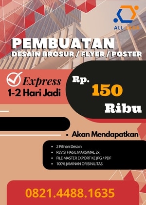 jasa bikin pembuatan desain brosur flyer murah cepat bagus di kota kabupaten di Indonesia