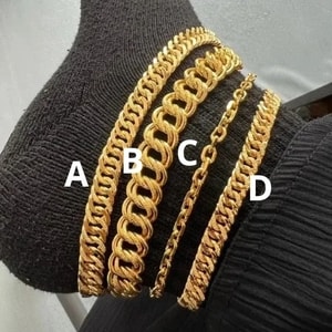 Gelang Rantai Kaki Emas Indonesia Cop 916