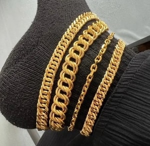 Gelang Rantai Kaki Emas Indonesia Cop 916