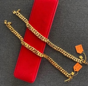 Gelang Rantai Kaki Emas Indonesia Cop 916