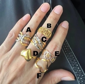 Cincin Dewasa Mix Chrome Emas Indonesia Cop 916 - 2