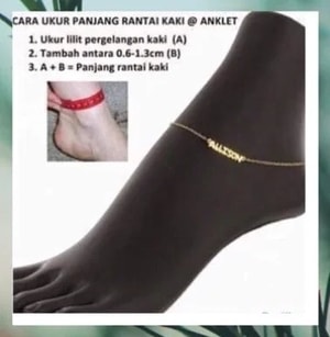 Gelang Rantai Kaki Emas Indonesia Cop 916