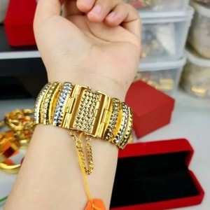 Gelang Rantai Tangan Pulut Dakap Emas Indonesia Cop 916