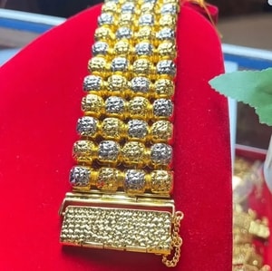 Gelang Rantai Tangan Rotibun Emas Indonesia Cop 916