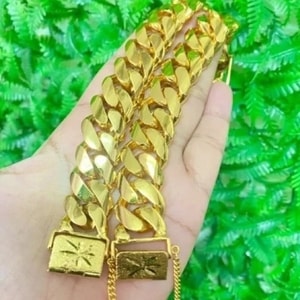 Gelang Rantai Tangan Dunhill Padu Emas Indonesia Cop 916