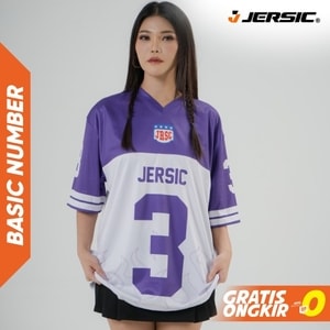 JERSIC - Jersey Basic Ungu Number Series 3 Oversize Streetwear Dry Fit Unisex