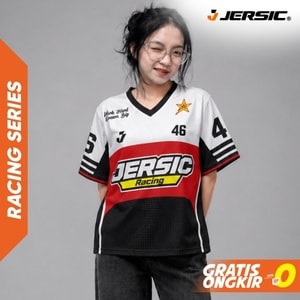 JERSIC - Jersey Series Race Hitam Racing Club 46 Oversize Streetwear Dry Fit Unisex