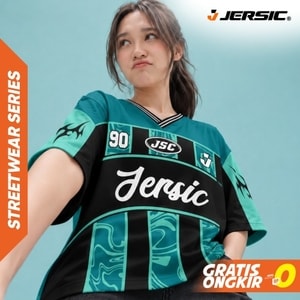JERSIC - Jersey Series Race Tosca Aqua Strike 90 Oversize Streetwear Dry Fit Unisex