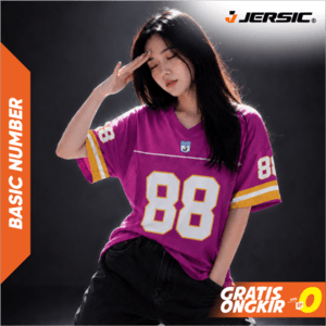 JERSIC - Jersey Basic Pink Number Series 88 Oversize Streetwear Dry Fit Unisex