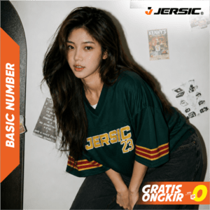 JERSIC - Jersey Basic Hijau Number Series 23 Oversize Streetwear Dry Fit Unisex