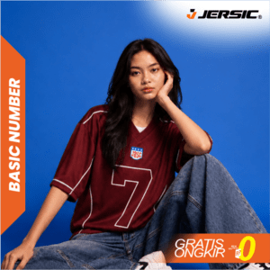JERSIC - Jersey Basic Maroon Number Series 7 Oversize Streetwear Dry Fit Unisex