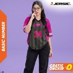 JERSIC - Jersey Basic Ungu Number Series 24 Oversize Streetwear Dry Fit Unisex