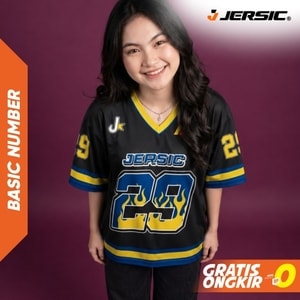 JERSIC - Jersey Basic Hitam Number Series 29 Oversize Streetwear Dry Fit Unisex