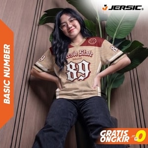 JERSIC - Jersey Basic Khaki Number Series 89 Oversize Streetwear Dry Fit Unisex