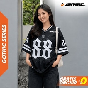 JERSIC - Jersey Ghotic Hitam Senior 88 Oversize Streetwear Dry Fit Unisex