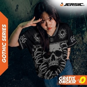 JERSIC - Jersey Ghotic Hitam Retribution Skull Hands Oversize Streetwear Dry Fit Unisex
