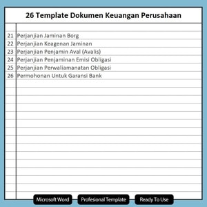template dokumen bank garansi