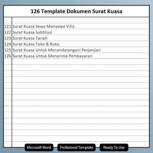 contoh surat kuasa khusus