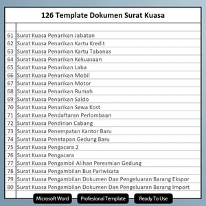 contoh surat kuasa khusus perdata