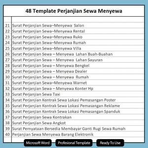 contoh surat perjanjian kontrak rumah