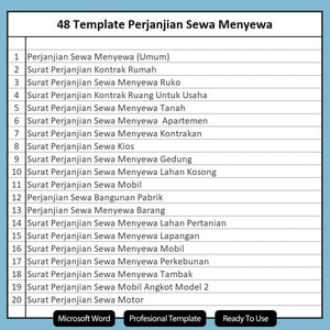 surat perjanjian sewa rumah