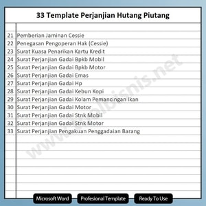 surat pernyataan hutang piutang