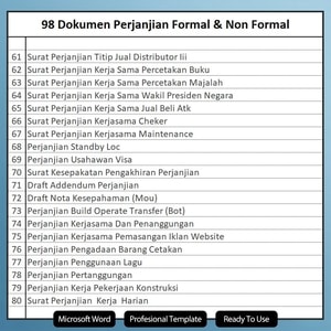 surat pernyataan perjanjian