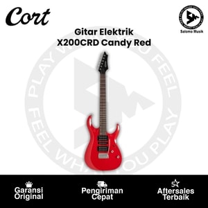 Gitar Elektrik Cort X200CRD Candy Red