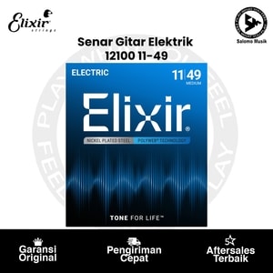 Senar Gitar Elektrik Elixir 12100 Polyweb Medium 11-49