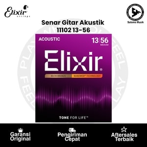 Senar Gitar Akustik Elixir 11102 Nanoweb 80/20 Bronze Medium 13-56