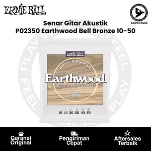 Senar Gitar Akustik Ernie Ball P02350 Earthwood Extra Light Bell Bronze 10-50