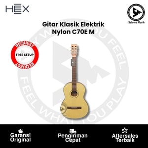 Gitar Klasik Elektrik Nylon Hex C70E M