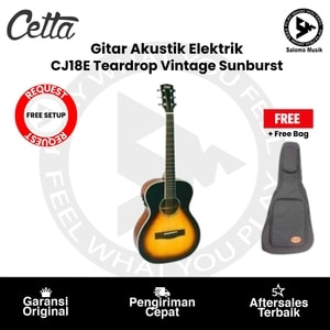 Gitar Akustik Elektrik Cetta CJ18E Teardrop Vintage Sunburst