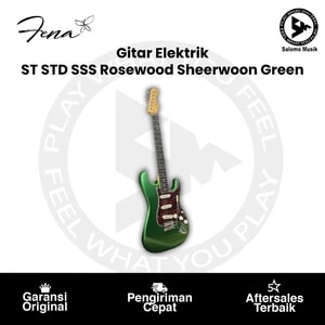 Gitar Elektrik Fena ST STD SSS Rosewood Sheerwood Green